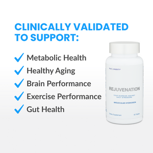 REJUVENATION | Molecular Hydrogen Water Tablets - 12.4 PPM H2 + Magnesium | Drink HRW