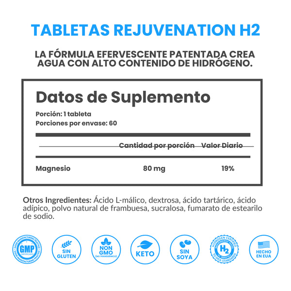 REJUVENATION |Tabletas de Hidrógeno