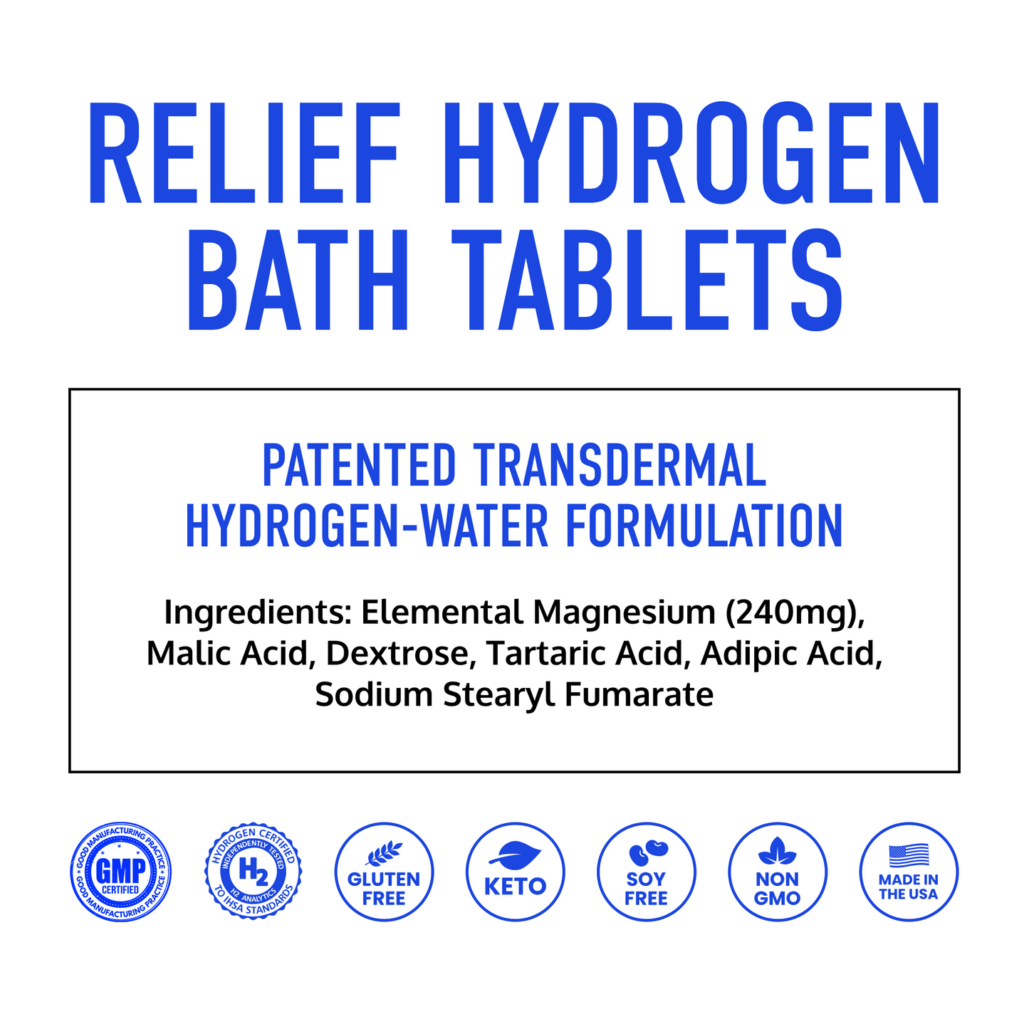 RELIEF | Hydrogen Bath Bomb Tablets