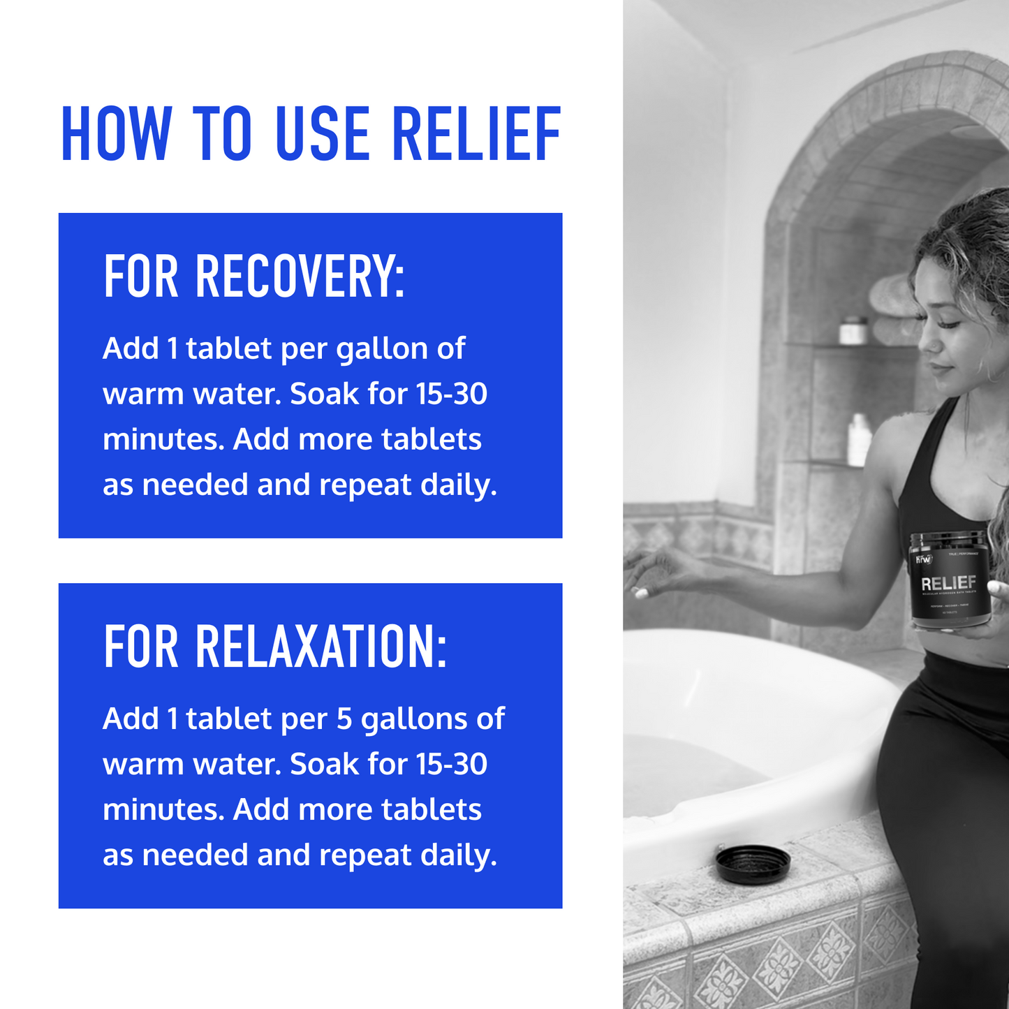 RELIEF | Hydrogen Bath Bomb Tablets